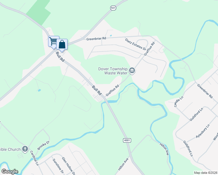 map of restaurants, bars, coffee shops, grocery stores, and more near 870 Graffius Road in York