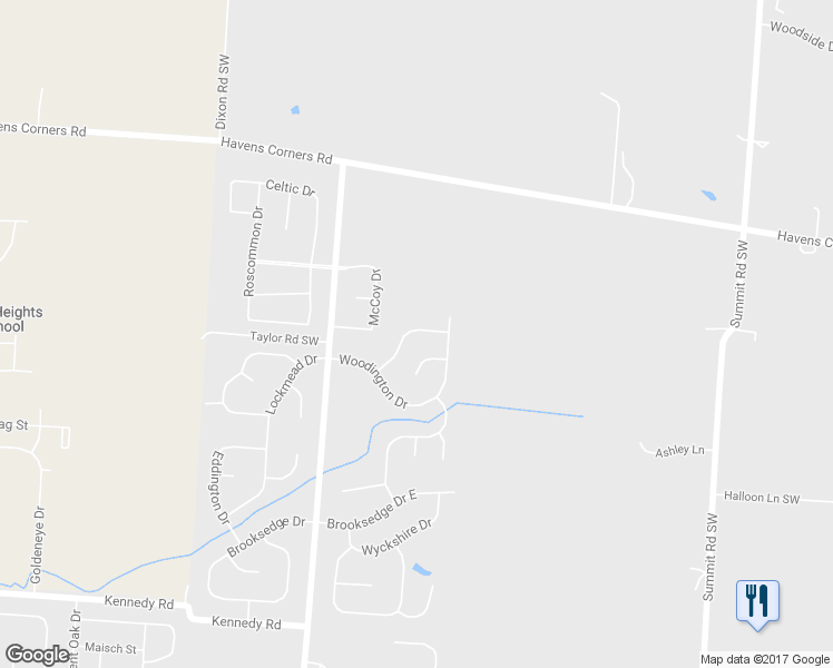 map of restaurants, bars, coffee shops, grocery stores, and more near 234 Kemperwood Dr in Pataskala