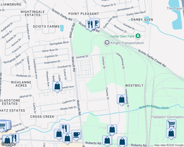 map of restaurants, bars, coffee shops, grocery stores, and more near 2944 Papin Street in Columbus