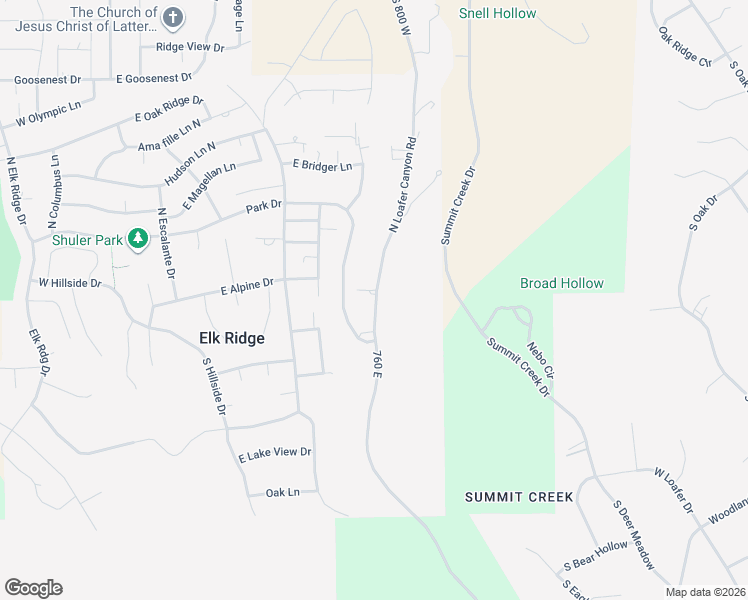 map of restaurants, bars, coffee shops, grocery stores, and more near 15 North Loafer Canyon Road in Elk Ridge