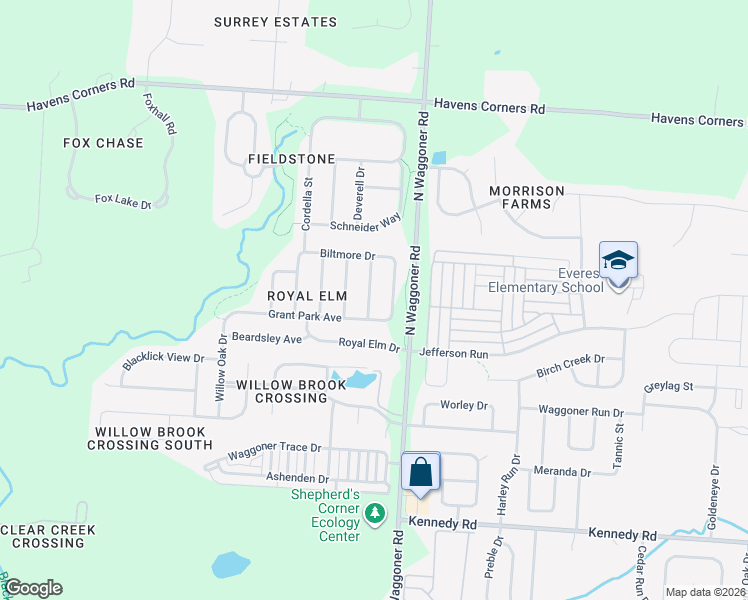 map of restaurants, bars, coffee shops, grocery stores, and more near 1244 Canterhurst Street in Blacklick