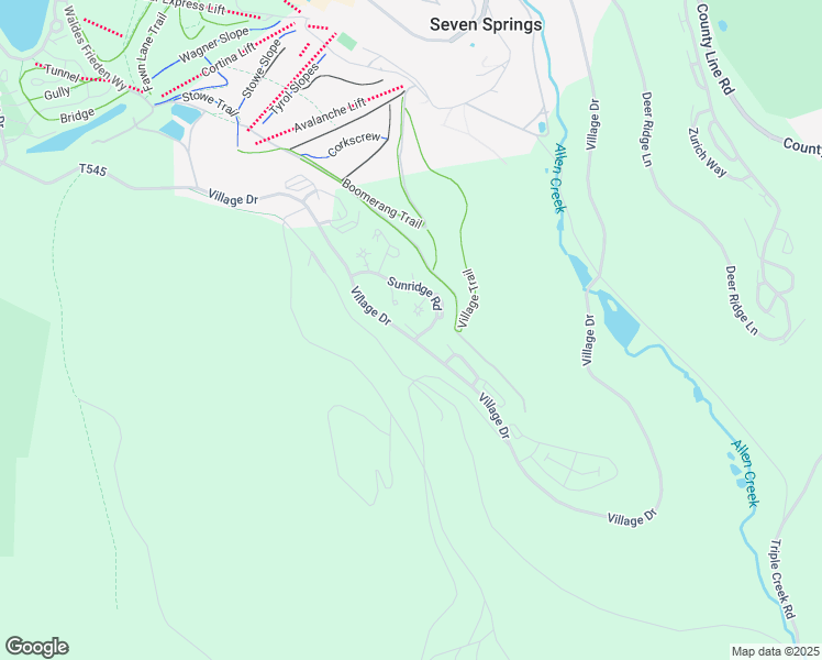 map of restaurants, bars, coffee shops, grocery stores, and more near Sunridge Road in Champion