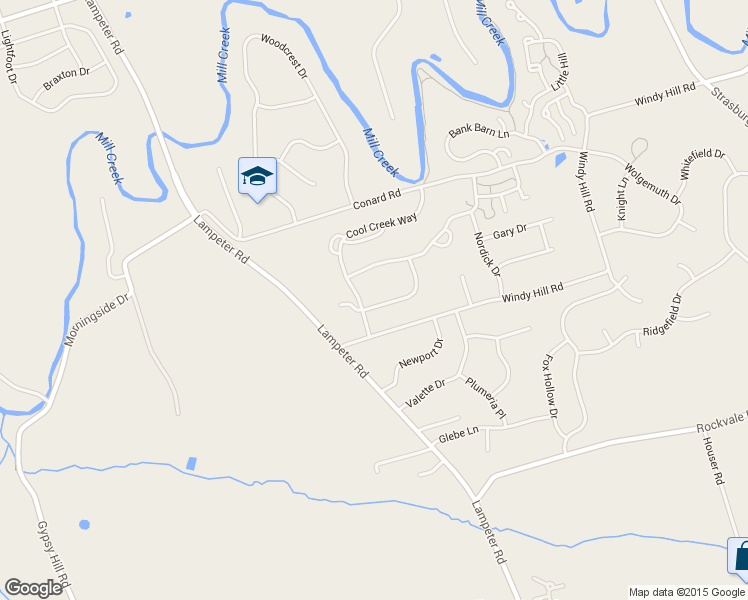 map of restaurants, bars, coffee shops, grocery stores, and more near 53 Breeze Way in Lancaster