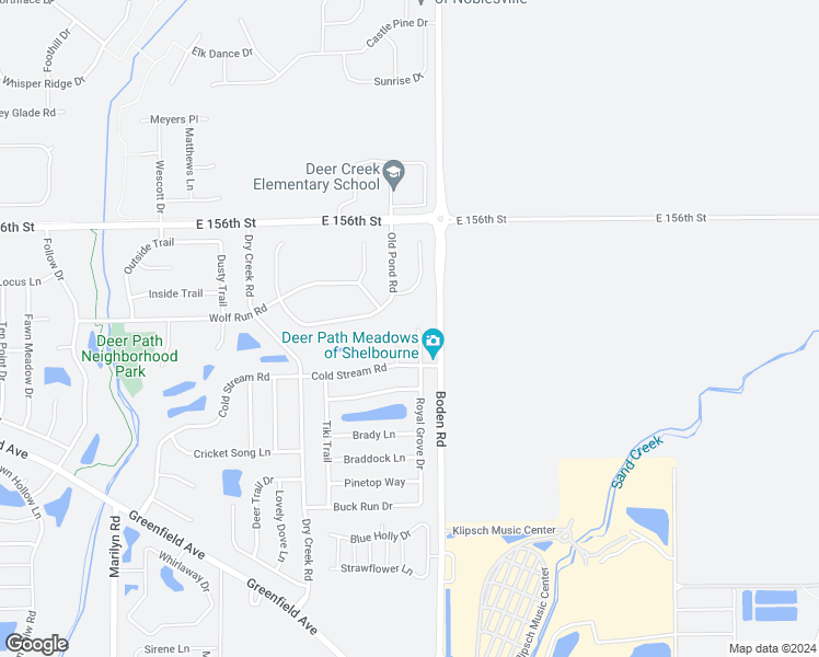 map of restaurants, bars, coffee shops, grocery stores, and more near 15383 Royal Grove Court in Noblesville