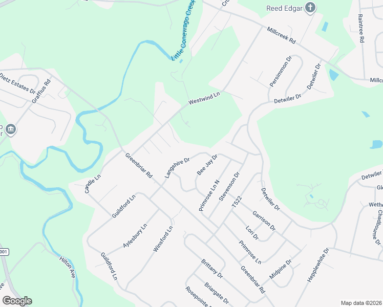 map of restaurants, bars, coffee shops, grocery stores, and more near 1439 Langshire Drive in York