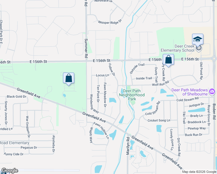 map of restaurants, bars, coffee shops, grocery stores, and more near 11982 Cat Tail Court in Noblesville