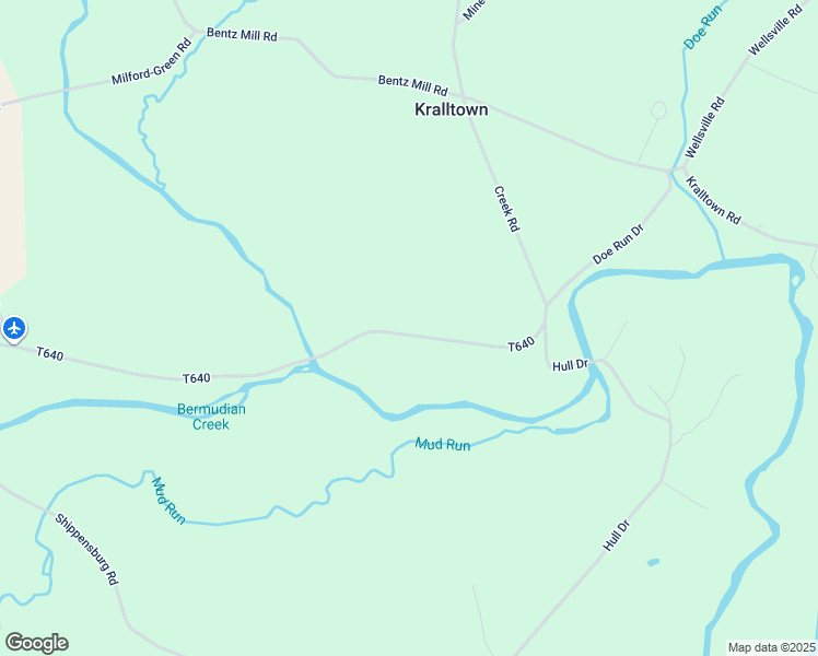 map of restaurants, bars, coffee shops, grocery stores, and more near 52 Creek Road in East Berlin