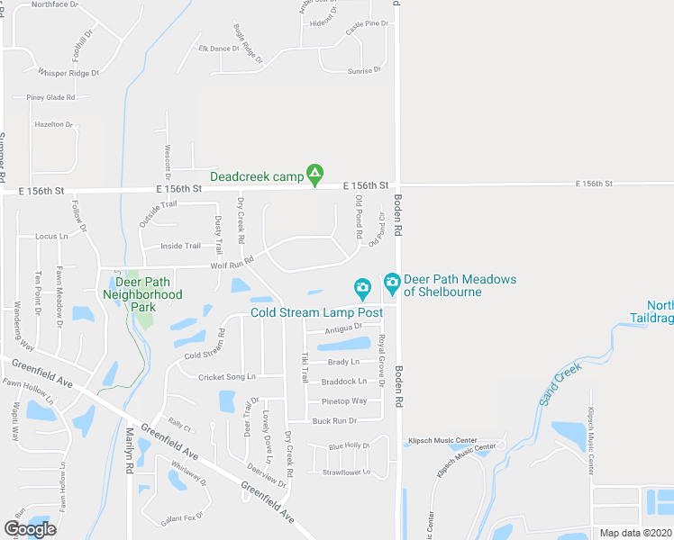 map of restaurants, bars, coffee shops, grocery stores, and more near 12635 Old Pond Road in Noblesville