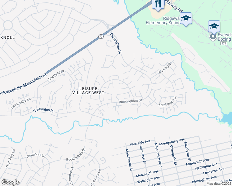 map of restaurants, bars, coffee shops, grocery stores, and more near 17 E Cambridge Circle in Manchester Township