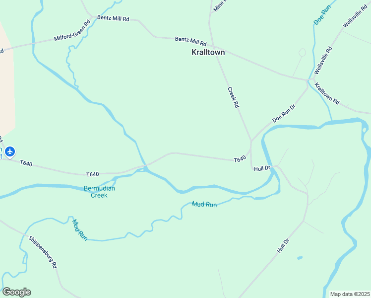 map of restaurants, bars, coffee shops, grocery stores, and more near 52 Creek Road in East Berlin