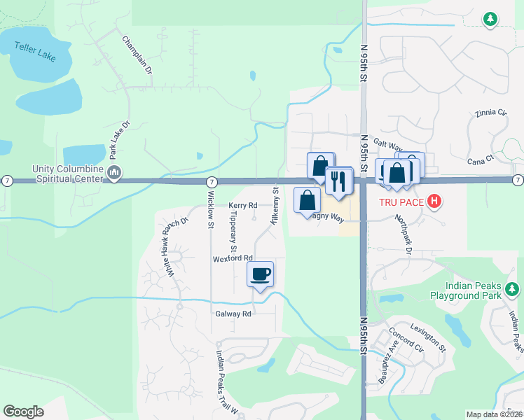 map of restaurants, bars, coffee shops, grocery stores, and more near 9234 Arapahoe Road in Boulder