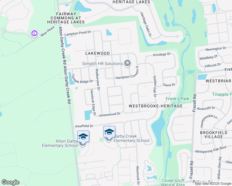 map of restaurants, bars, coffee shops, grocery stores, and more near 3085 Landen Farm Rd E in Hilliard