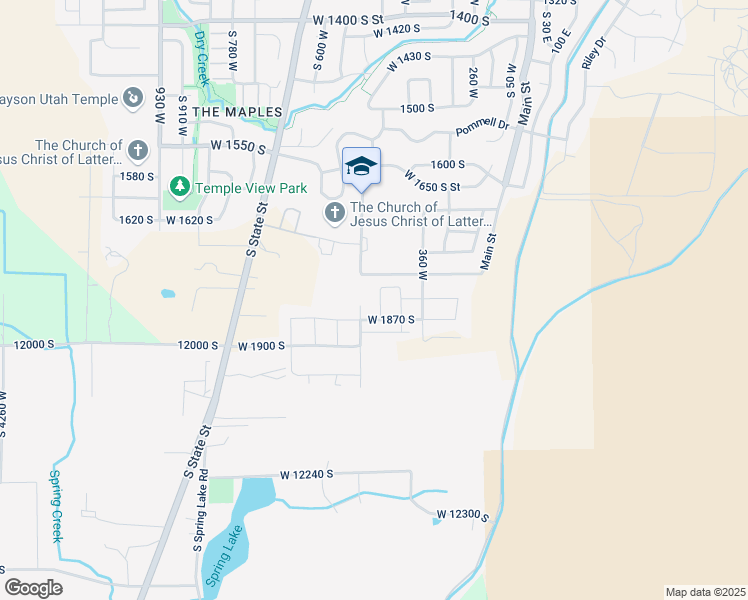 map of restaurants, bars, coffee shops, grocery stores, and more near 1834 460 West in Payson