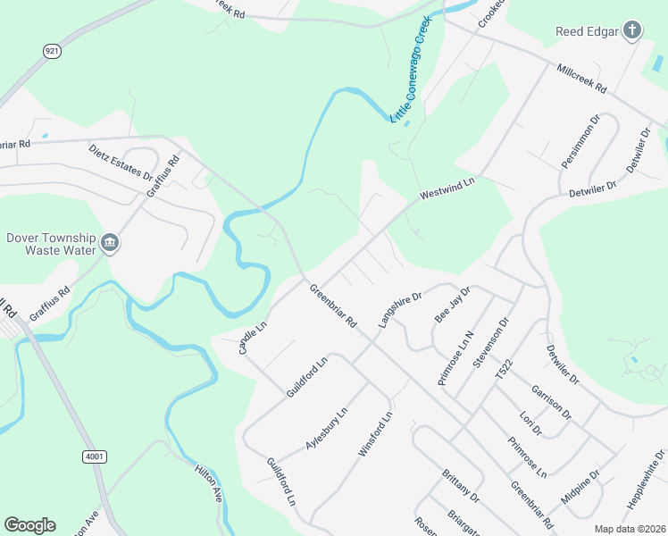 map of restaurants, bars, coffee shops, grocery stores, and more near 2724 Westwind Lane in York