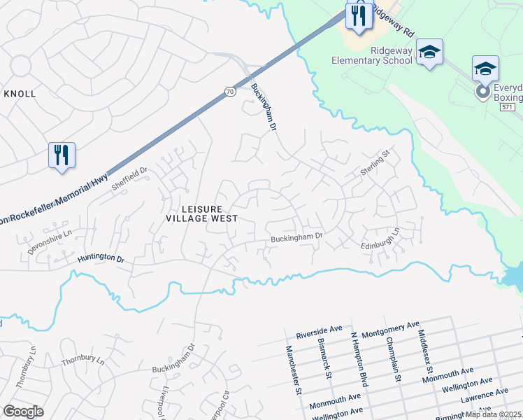 map of restaurants, bars, coffee shops, grocery stores, and more near 47 Cambridge Circle in Manchester Township