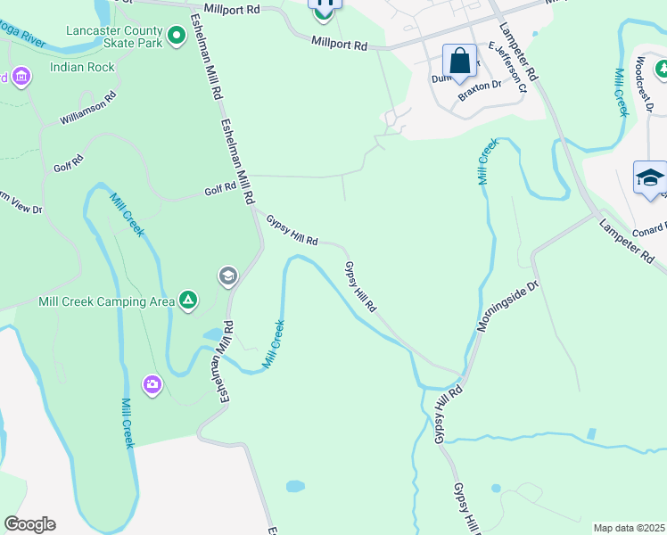 map of restaurants, bars, coffee shops, grocery stores, and more near 982 Gypsy Hill Rd in Lancaster