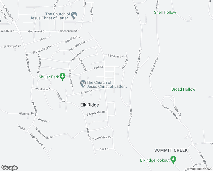 map of restaurants, bars, coffee shops, grocery stores, and more near 547 East Alpine Drive in Payson