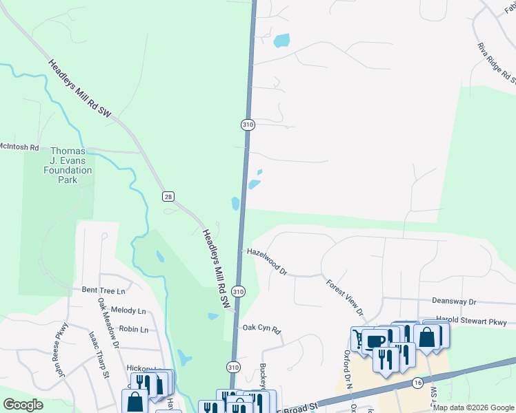 map of restaurants, bars, coffee shops, grocery stores, and more near 5289 Hazelton-Etna Road Southwest in Pataskala