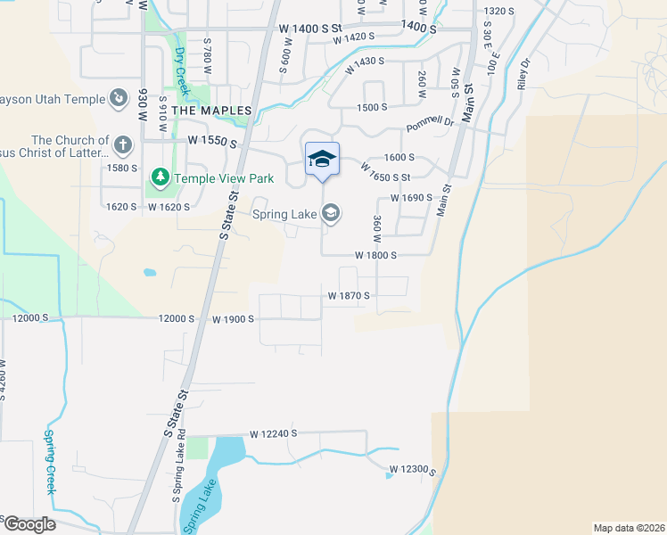 map of restaurants, bars, coffee shops, grocery stores, and more near 1834 460 West in Payson