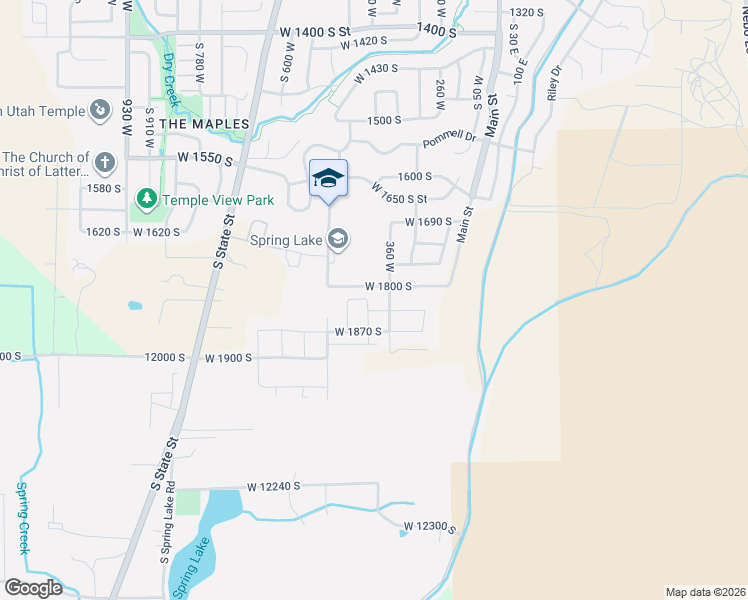 map of restaurants, bars, coffee shops, grocery stores, and more near 1825 South 410 West in Payson