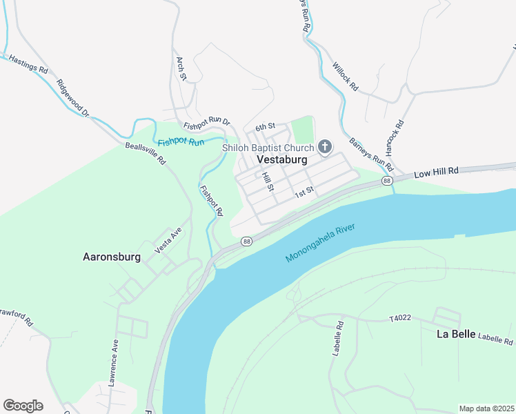 map of restaurants, bars, coffee shops, grocery stores, and more near in Vestaburg