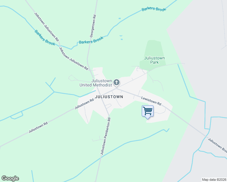 map of restaurants, bars, coffee shops, grocery stores, and more near in Pemberton Township