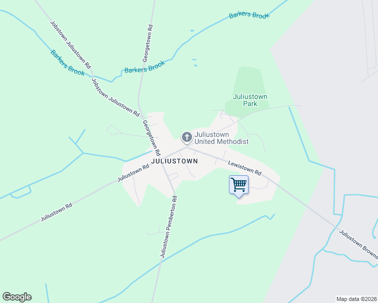 map of restaurants, bars, coffee shops, grocery stores, and more near in Pemberton Township