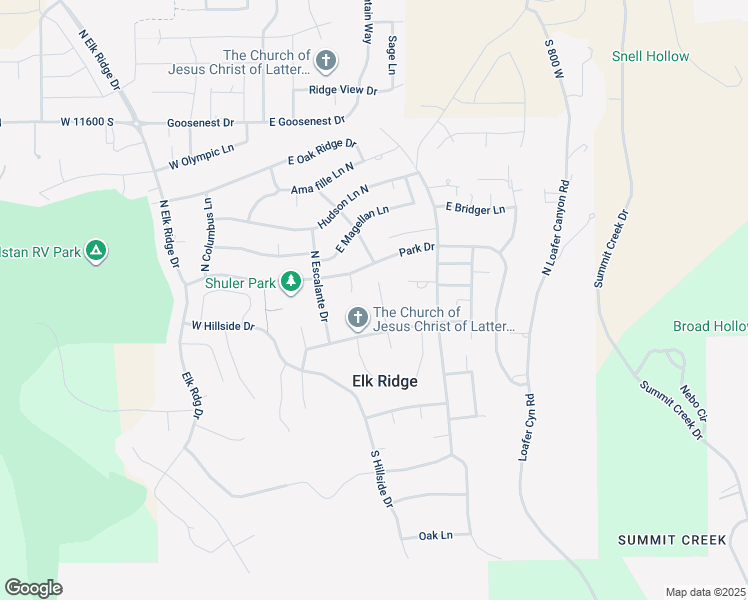 map of restaurants, bars, coffee shops, grocery stores, and more near 107 North Clark Lane in Payson