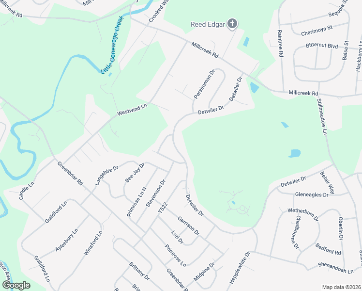 map of restaurants, bars, coffee shops, grocery stores, and more near 1435 Detwiler Drive in York