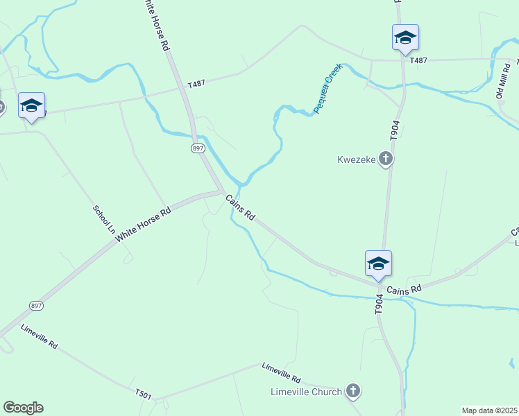 map of restaurants, bars, coffee shops, grocery stores, and more near 556 Cains Road in Gap