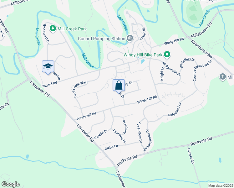 map of restaurants, bars, coffee shops, grocery stores, and more near 102 Nordick Dr in Lancaster