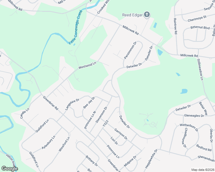 map of restaurants, bars, coffee shops, grocery stores, and more near 2831 Larchmont Drive in York