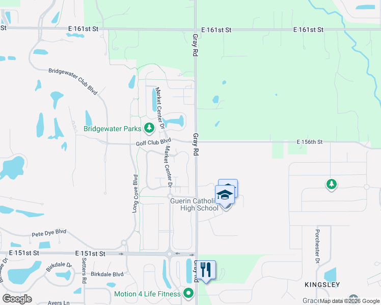 map of restaurants, bars, coffee shops, grocery stores, and more near 15457 Mystic Rock Drive in Carmel