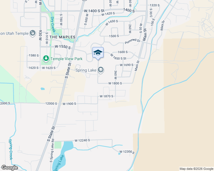 map of restaurants, bars, coffee shops, grocery stores, and more near 422 West 1820 in Payson