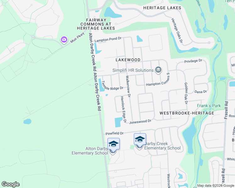 map of restaurants, bars, coffee shops, grocery stores, and more near 6170 Ravenhill Road in Hilliard