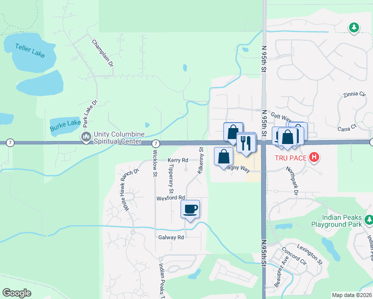 map of restaurants, bars, coffee shops, grocery stores, and more near 9234 Arapahoe Road in Boulder