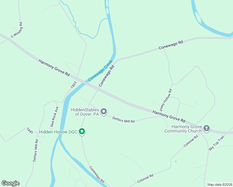 map of restaurants, bars, coffee shops, grocery stores, and more near 6711 Harmony Grove Road in Dover