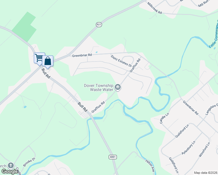 map of restaurants, bars, coffee shops, grocery stores, and more near 860 Graffius Road in York