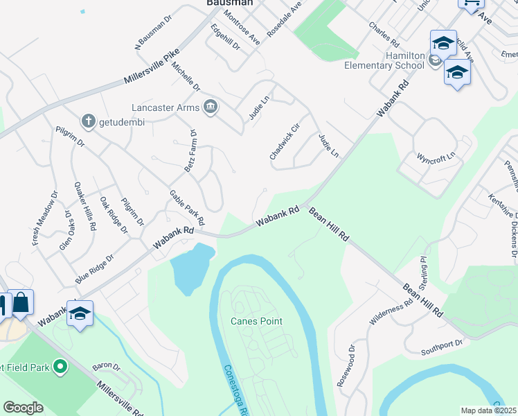 map of restaurants, bars, coffee shops, grocery stores, and more near in Rohrerstown