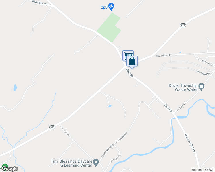 map of restaurants, bars, coffee shops, grocery stores, and more near 1040 East Canal Road in Dover