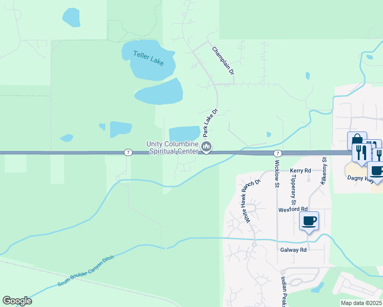 map of restaurants, bars, coffee shops, grocery stores, and more near 8776-8898 Arapahoe Road in Boulder