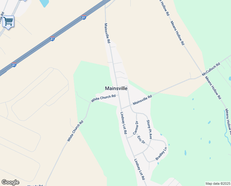 map of restaurants, bars, coffee shops, grocery stores, and more near 8056 White Church Road in Shippensburg
