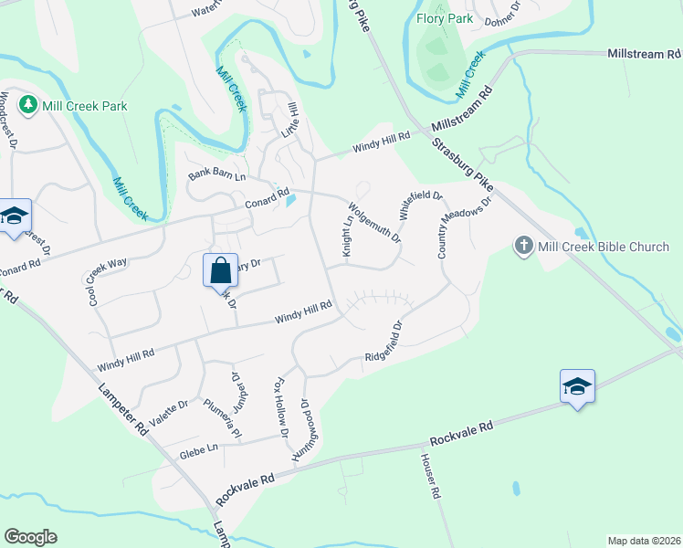 map of restaurants, bars, coffee shops, grocery stores, and more near 101 Knight Lane in Lancaster