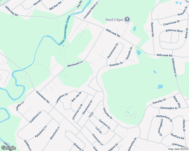 map of restaurants, bars, coffee shops, grocery stores, and more near 1500 Detwiler Drive in York