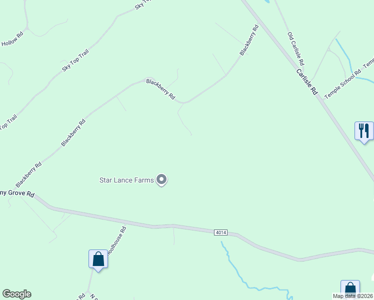 map of restaurants, bars, coffee shops, grocery stores, and more near 2490 Blackberry Road in Dover