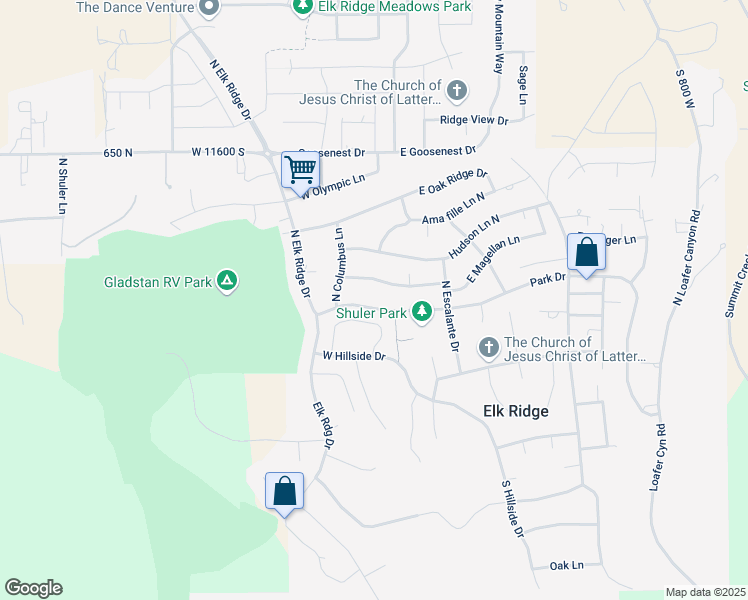 map of restaurants, bars, coffee shops, grocery stores, and more near 29 West Magellan Lane in Elk Ridge