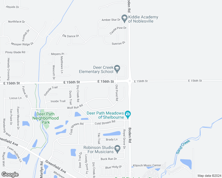 map of restaurants, bars, coffee shops, grocery stores, and more near 15526 Farmland Court in Noblesville