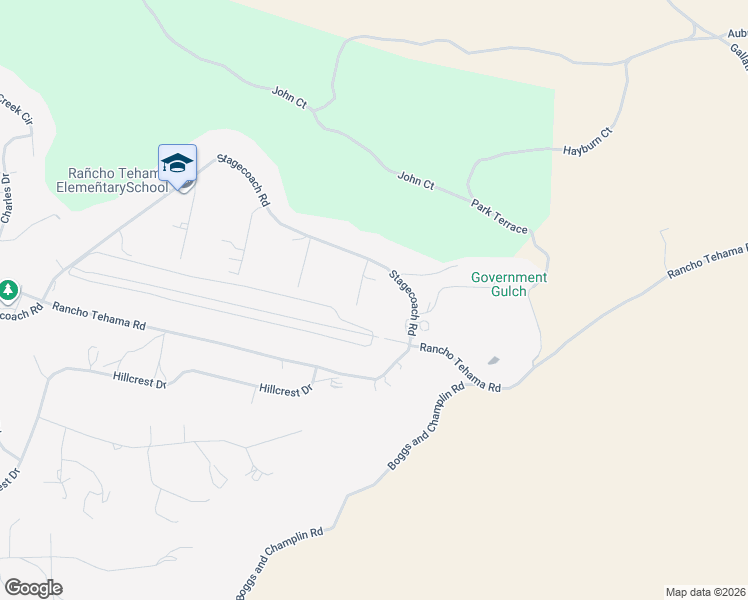 map of restaurants, bars, coffee shops, grocery stores, and more near 7501-7515 Rodger Road in Red Bluff