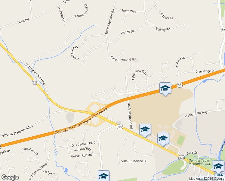 map of restaurants, bars, coffee shops, grocery stores, and more near 1101 South Red Maple Way in Downingtown