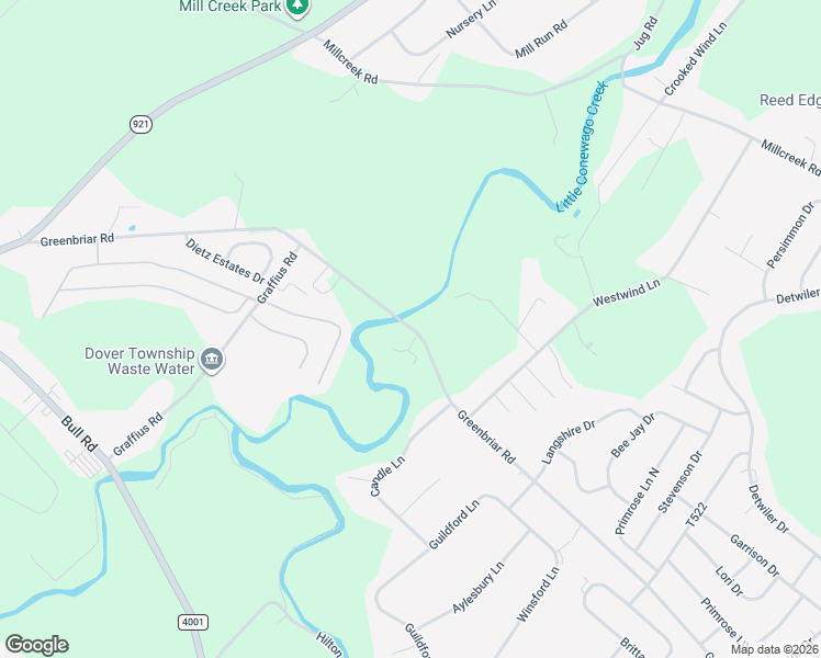 map of restaurants, bars, coffee shops, grocery stores, and more near 1770-1798 Greenbriar Road in York